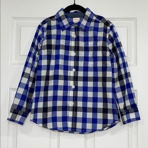 Gymboree Boys Button Down Paid Shirt Size S(5-6)
